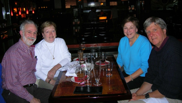 Post reunion lunch with Steve and Patti Craig, Sue Venarde Mahoney and John vanden Heuvel