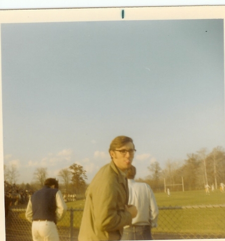 Ed Higgins sticks out tongue.
Pat McGroin takes whizz on fence.